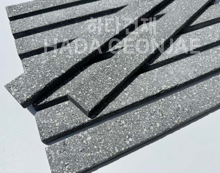 모노타일 500x45x17T 블랙 / 하다건재 와이드벽돌타일