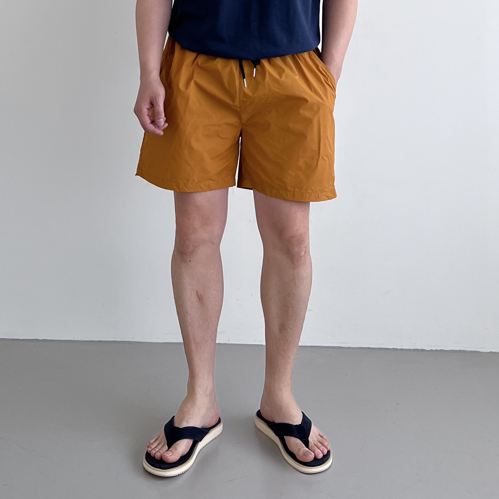 1+1 나일론반바지 남자바스락반바지 짧은 형광 3부 방수 커플 비치 숏팬츠 - 상세 이미지 4