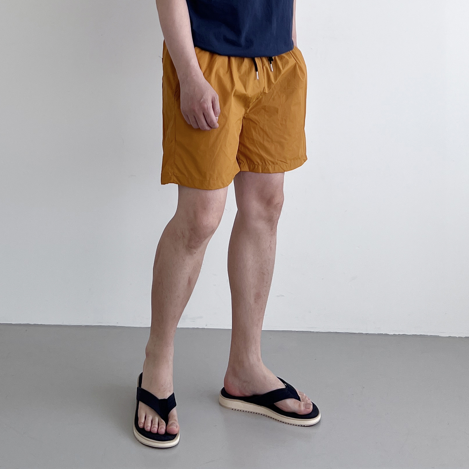 1+1 나일론반바지 남자바스락반바지 짧은 형광 3부 방수 커플 비치 숏팬츠 - 상세 이미지 5