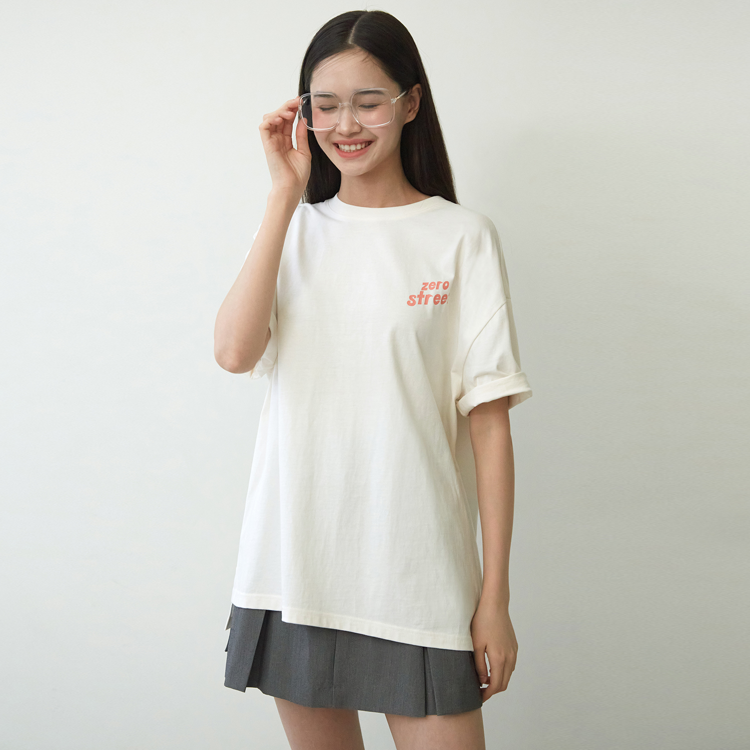 [N배송][제로스트릿][5컬러] 백도넛 스트랩 반팔 티셔츠 BACK DONUT STRAP T-SHIRT 이미지 4