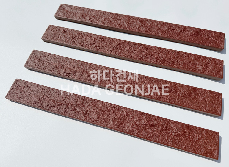 혹두기롱타일 440x50x13T 레드(적밤색) / 하다건재 세라믹타일