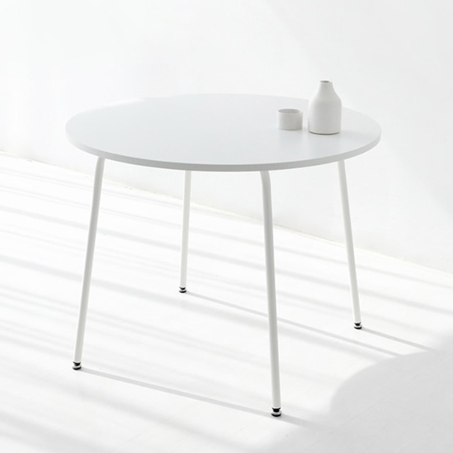 두게드 테이블 라운드 D96 화이트 + KURBY 의자 A타입 2인 세트