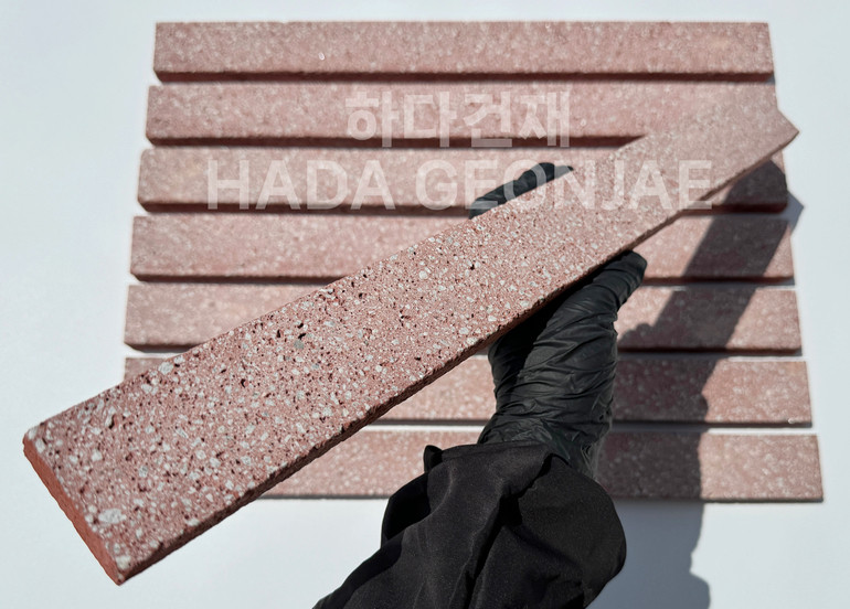 모노타일 500x45x17T 레드 / 하다건재 와이드벽돌타일
