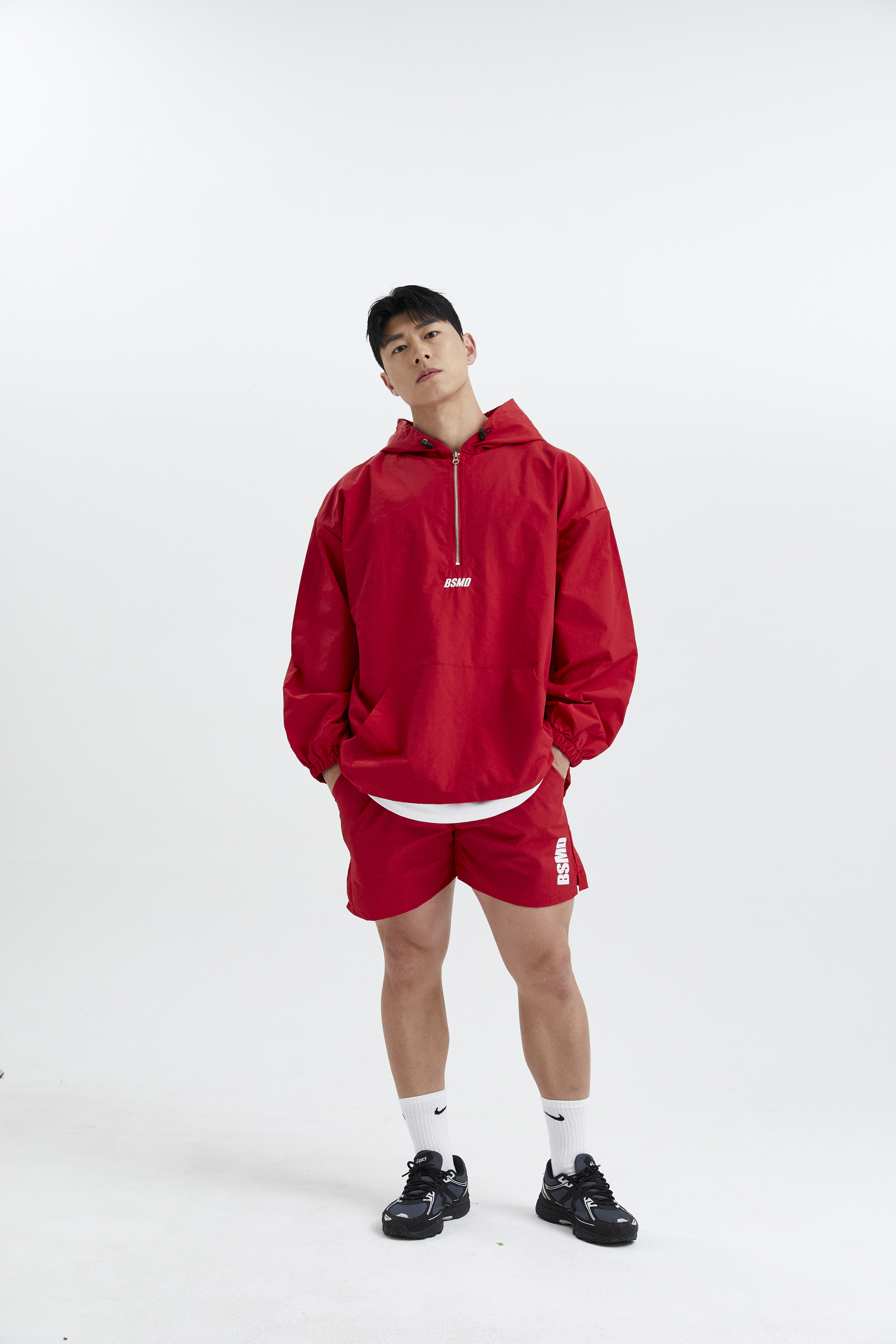 비스트모드 아노락 후드티 경량 바람막이 헬스 오버핏 짐웨어 BSMD 이미지 2