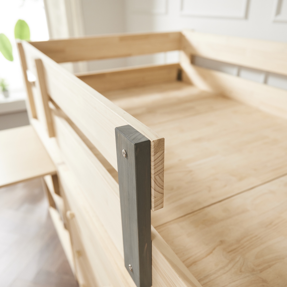 우드베 유아 낮은 벙커침대 벙커형 침대책상 일체형 세트