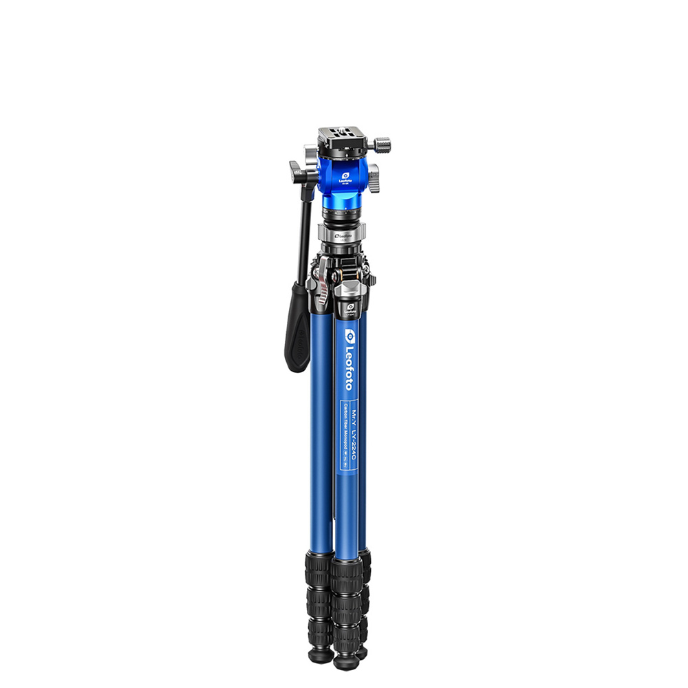 레오포토 LY-224C+BV-0R+LB-38 여행용 비디오삼각대 세트 블루 - 상세 이미지 2