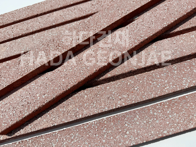 모노타일 500x45x17T 레드 / 하다건재 와이드벽돌타일