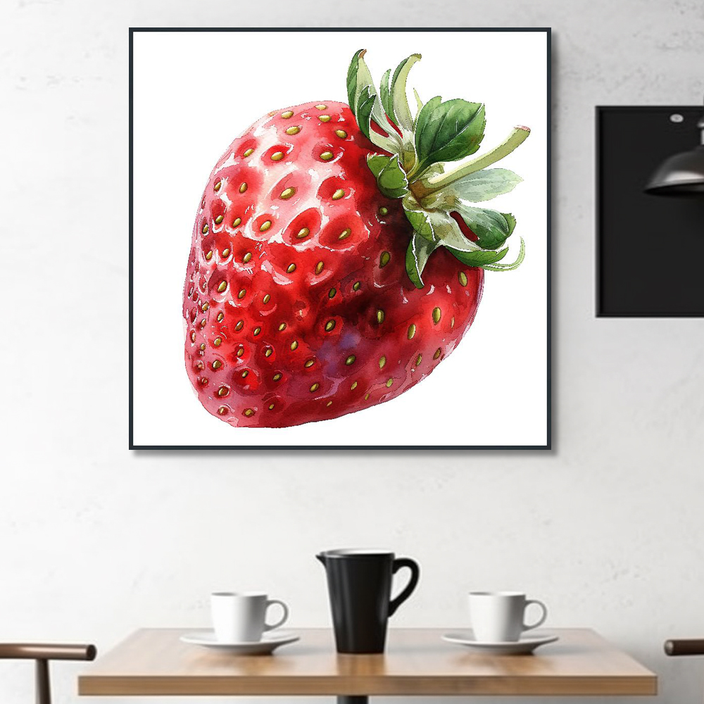 신선한딸기 80cm x 80cm 무광골드 알루미늄액자 - 상세 이미지 3