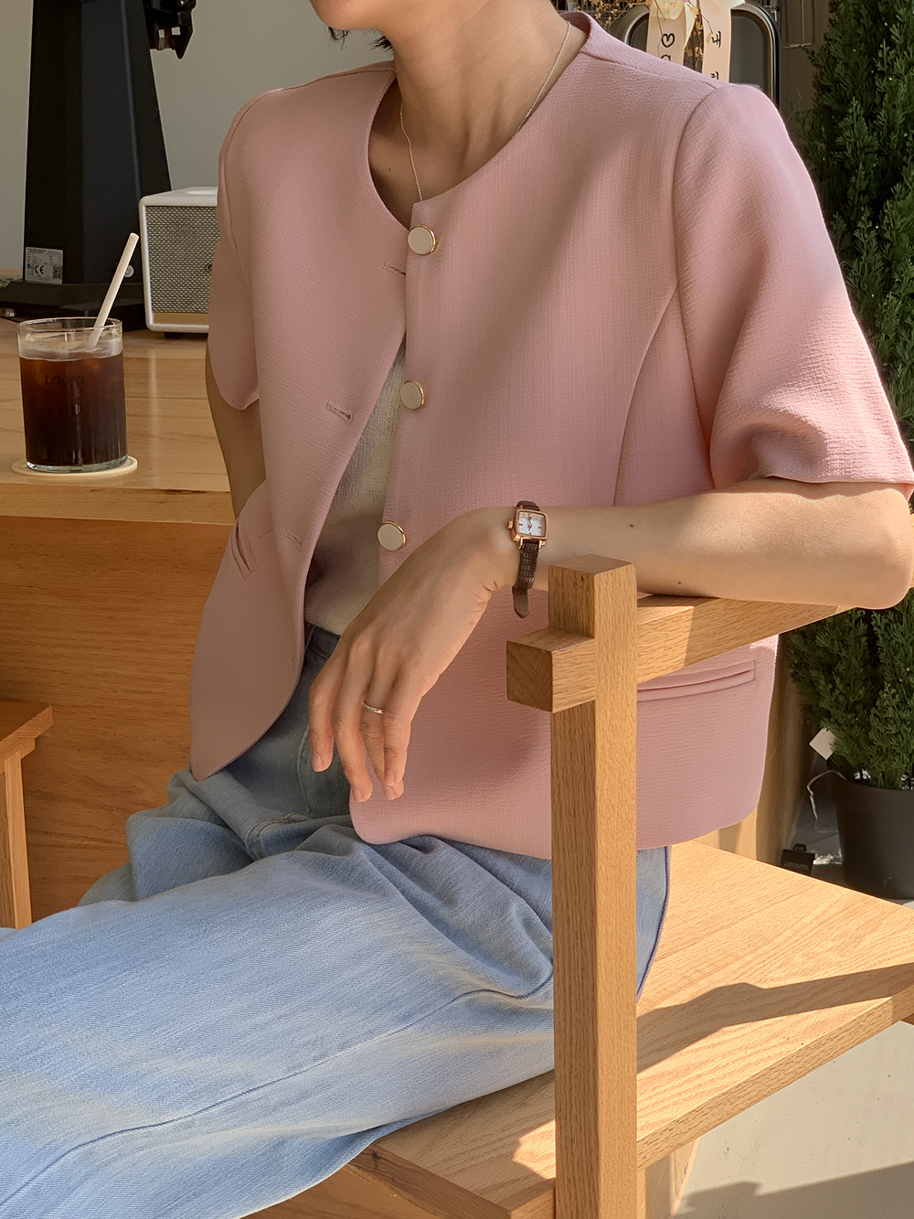 [키작녀][MADE]로빈 라운드 반팔 트위드 자켓[3color] 상세 이미지 81