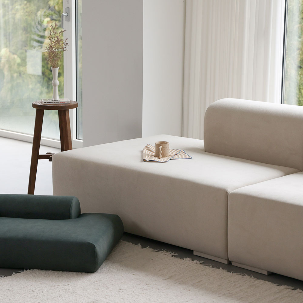 반트 푸딩 모듈 4.5인 B형 카우치 패브릭소파