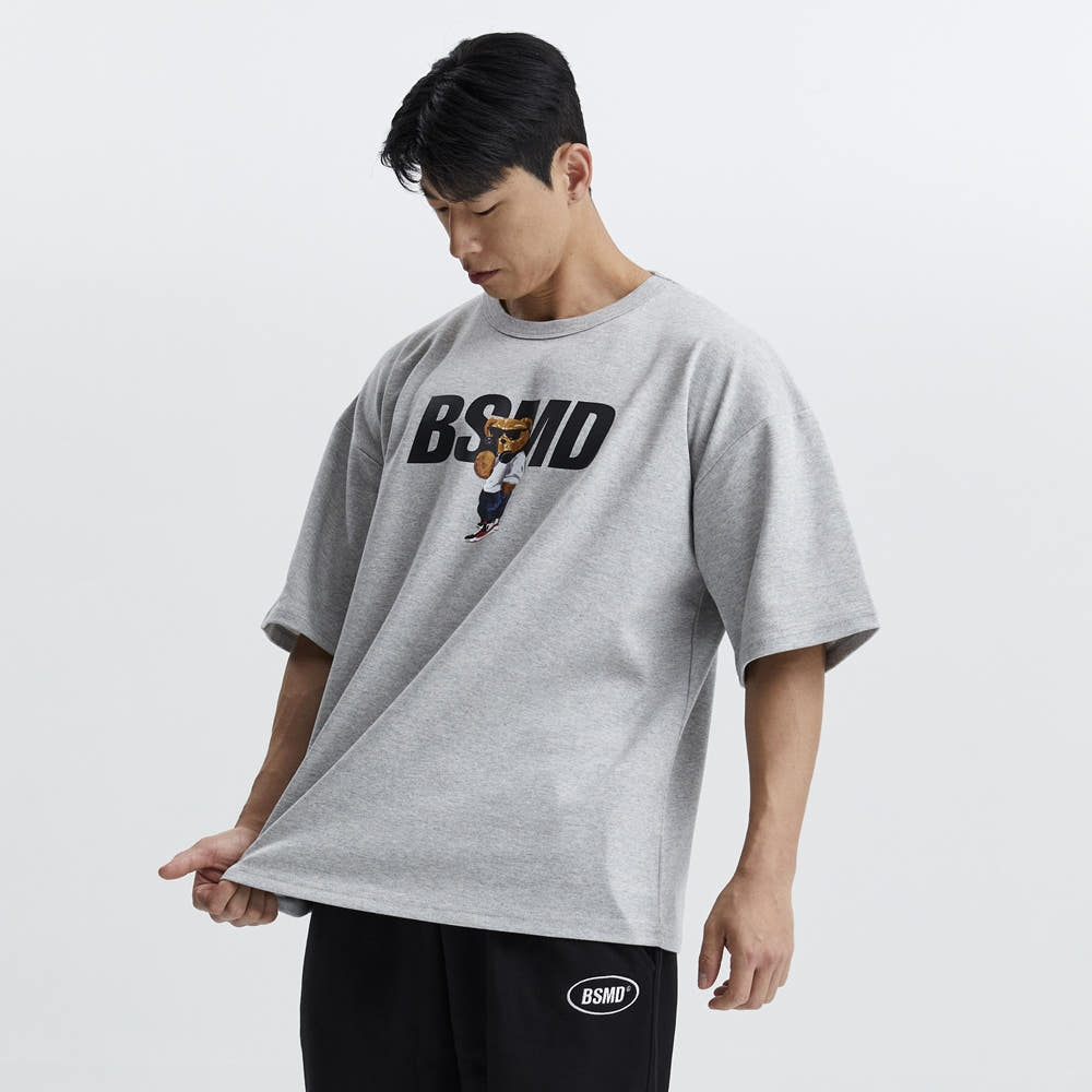 비스트모드 비스트모드 핸썸베어 남자 헬스오버핏반팔 짐웨어 티셔츠