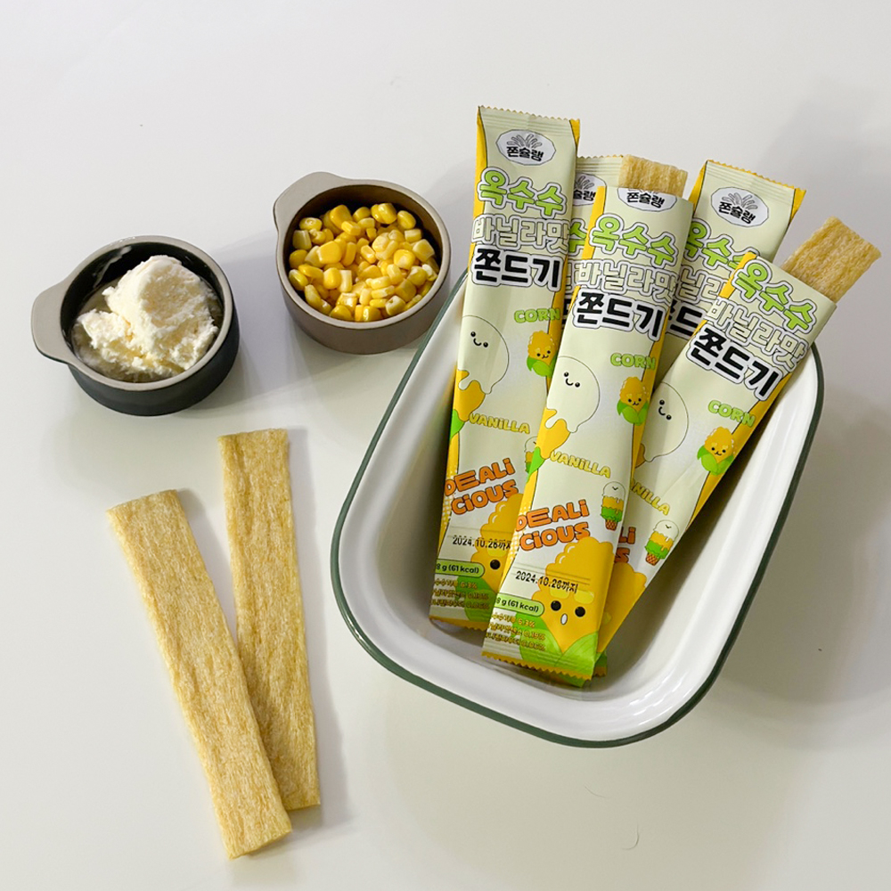 쫀슐랭 옥수수쫀드기 바닐라맛 쫀득이 15개입 - 상세 이미지 3