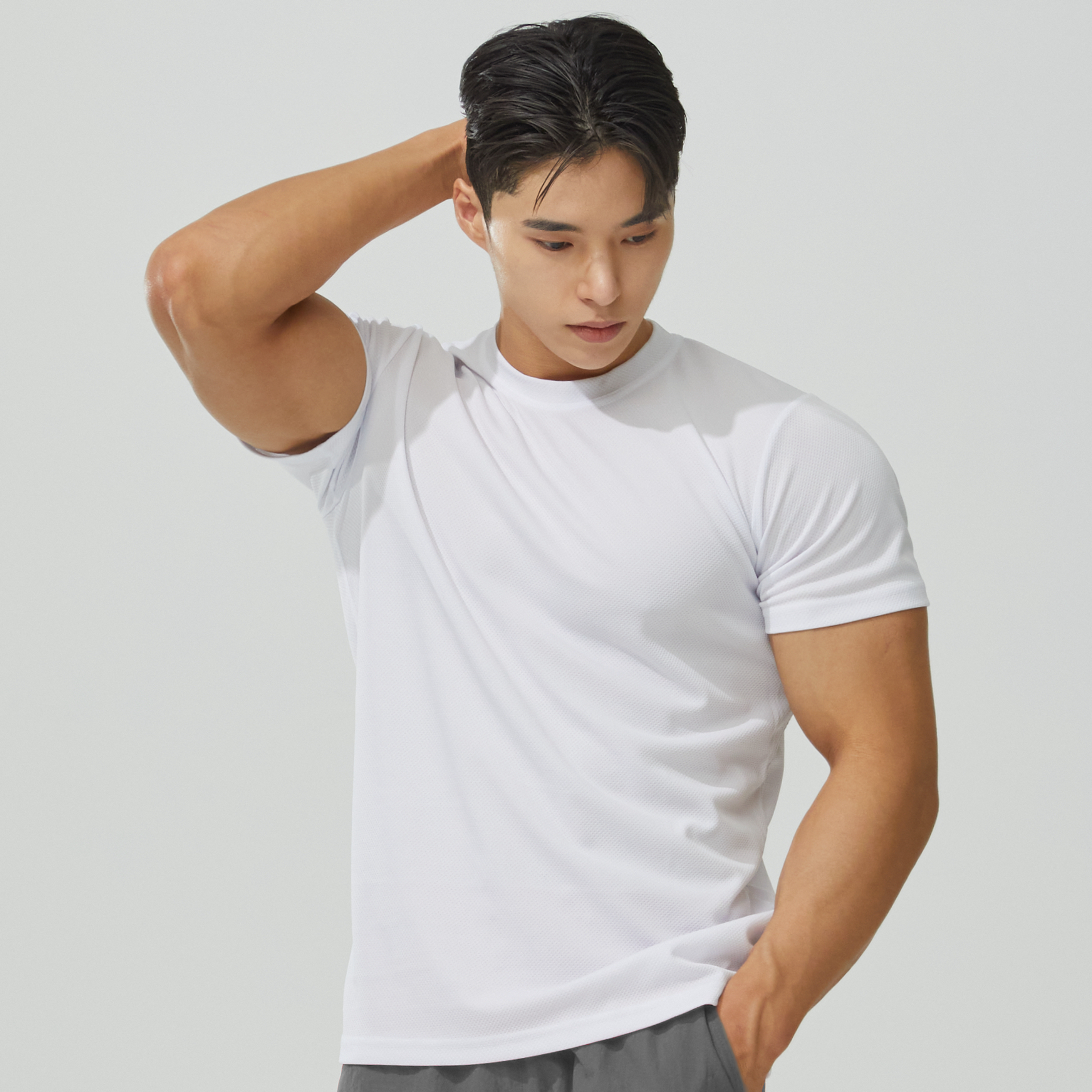 무지 드라이 기능성 쿨링플러스 쿨론 반팔 티셔츠 이미지 2