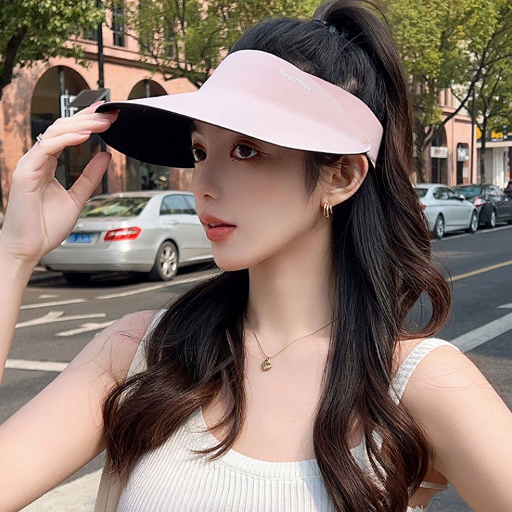 여성 썬캡모자 자외선차단 캐디 햇볕가리개 햇빛차단 썬바이저 창모자 이미지 8