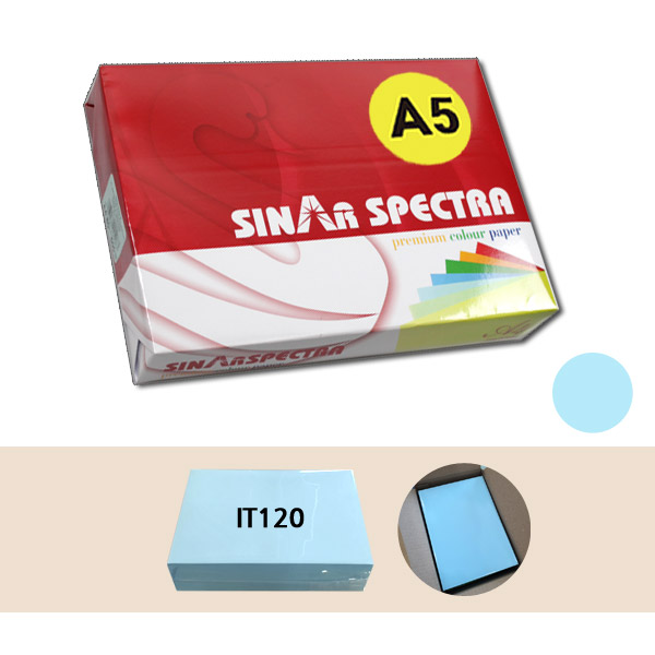 칼라복사지 복사용지 A5용지(A4 아님) 80g 연파랑 1000매 (A4 절반) : BESTWAY