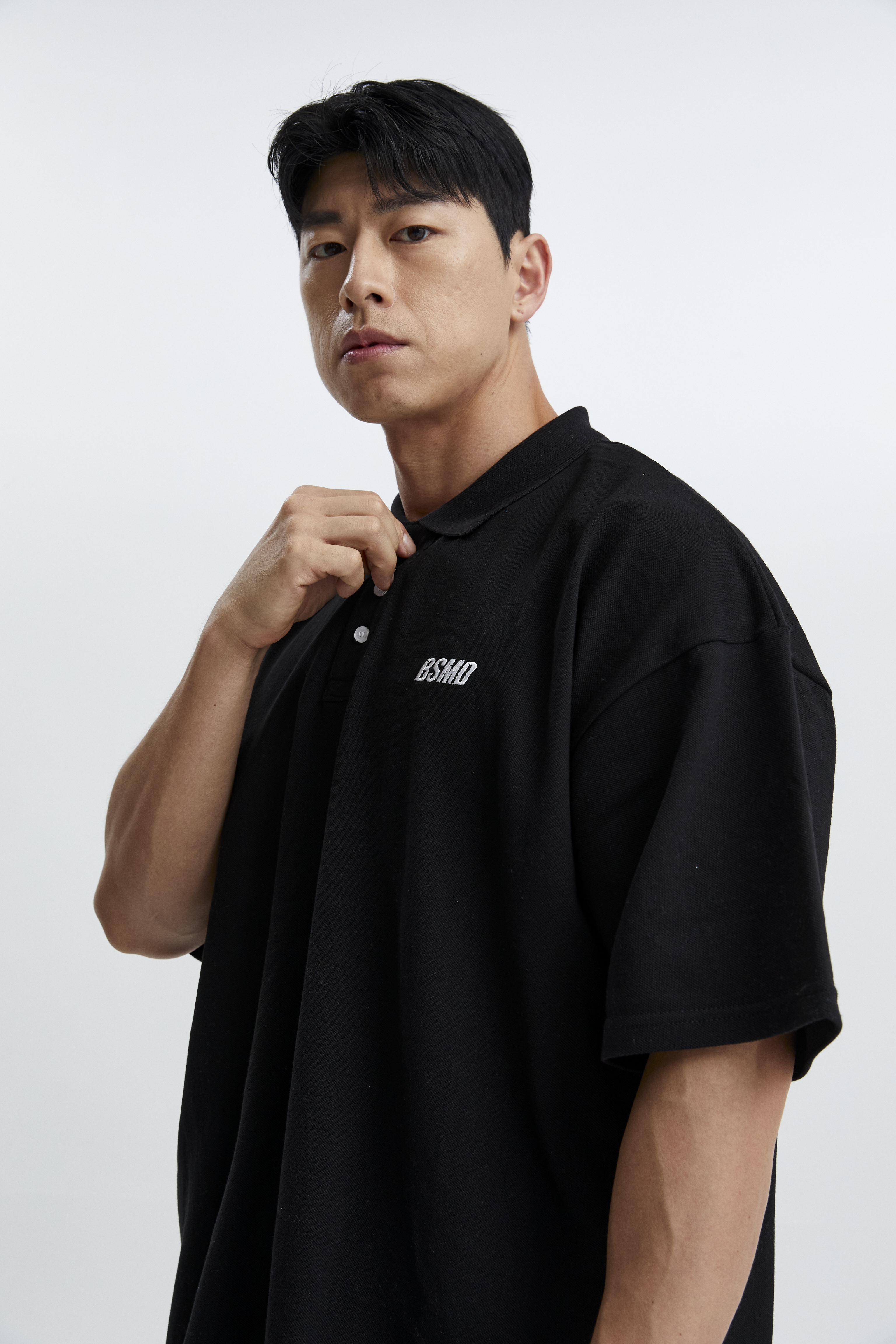 비스트모드 PK 오버핏 짐웨어카라티 남자 헬스 반팔 티셔츠 BSMD 이미지 2