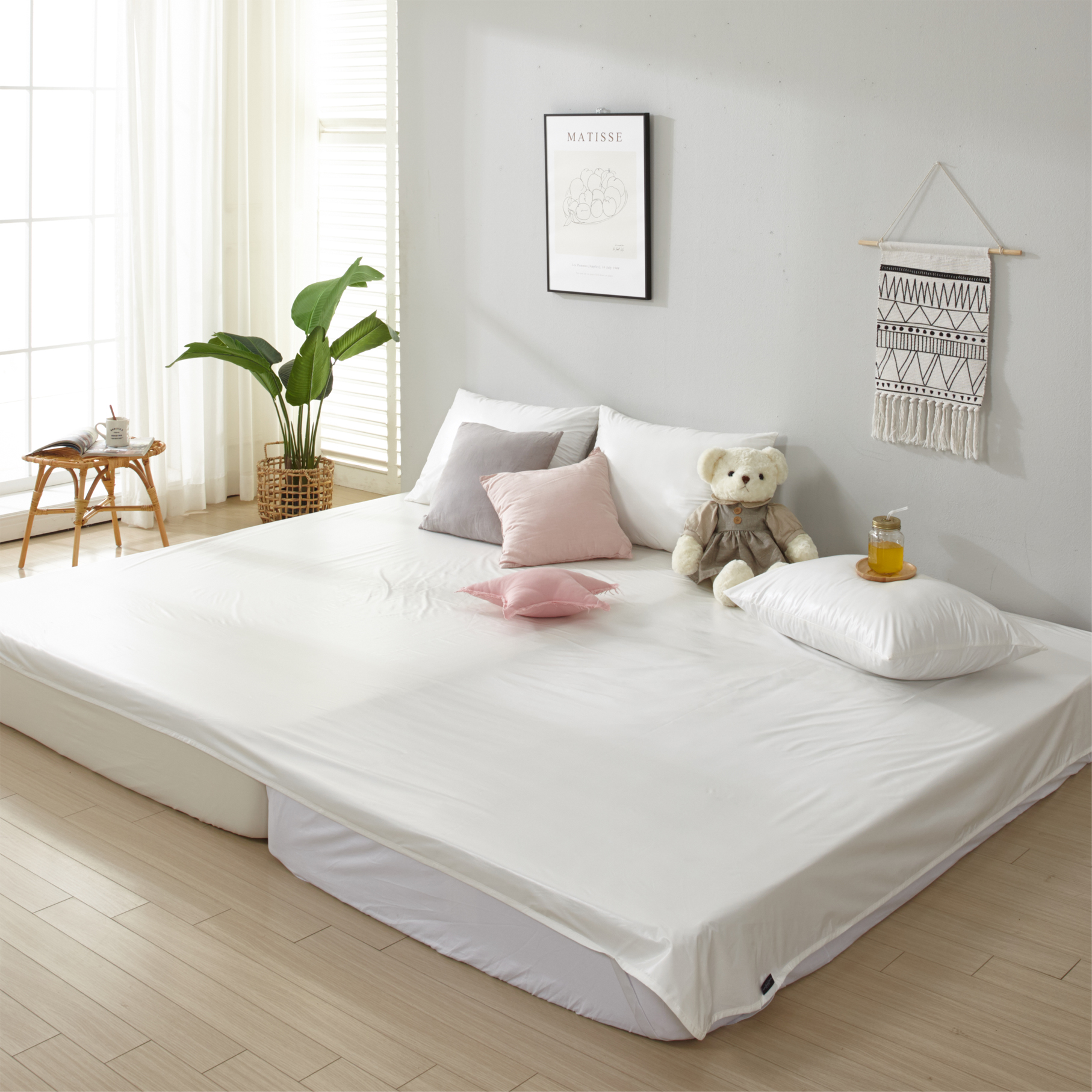 슬로우 방수 매트리스 침대커버 침대보 침대시트 저소음 방수커버