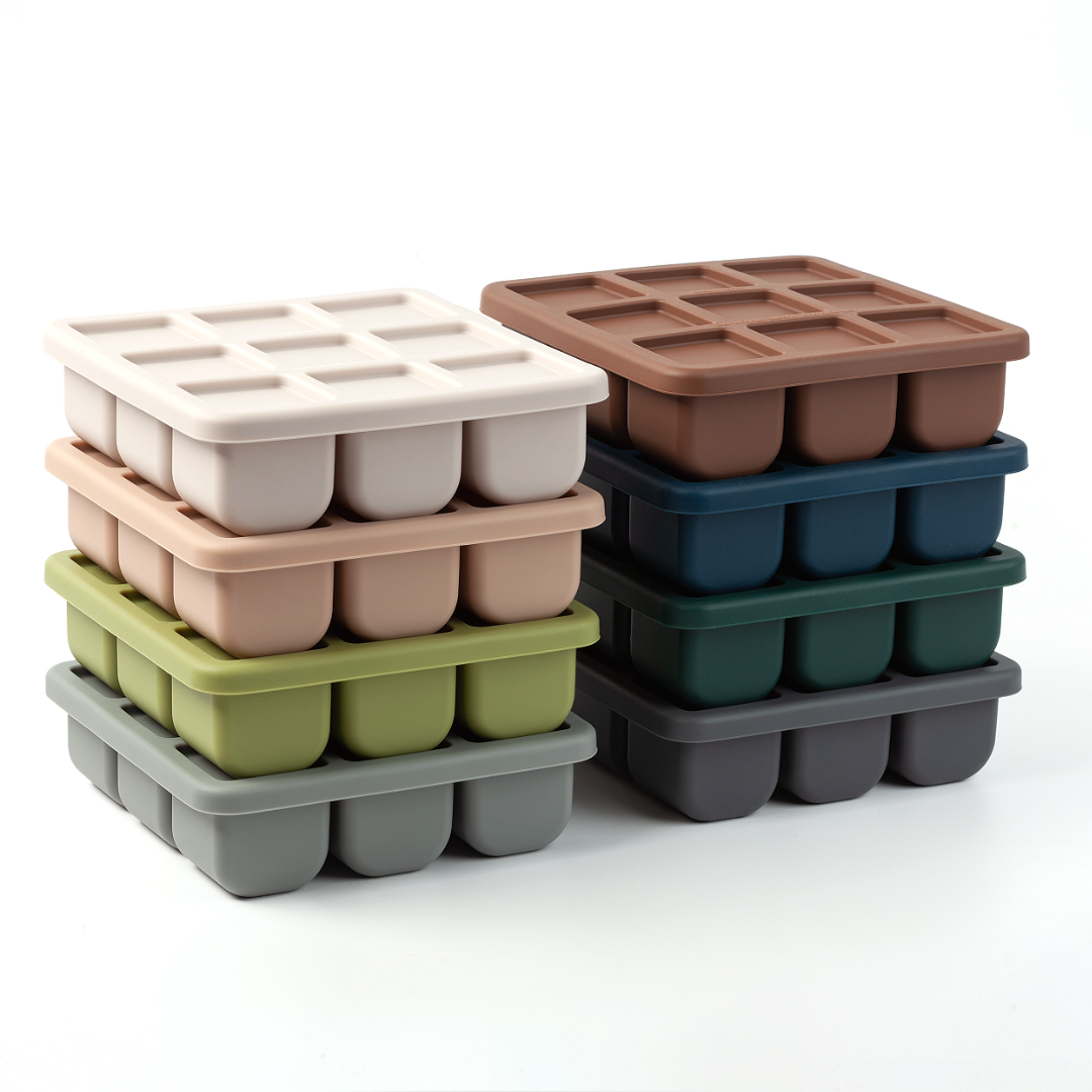 디아르 국내산 플래티넘 실리콘 얼음트레이 얼음틀 냉동 아이스 다진마늘 큐브 9구