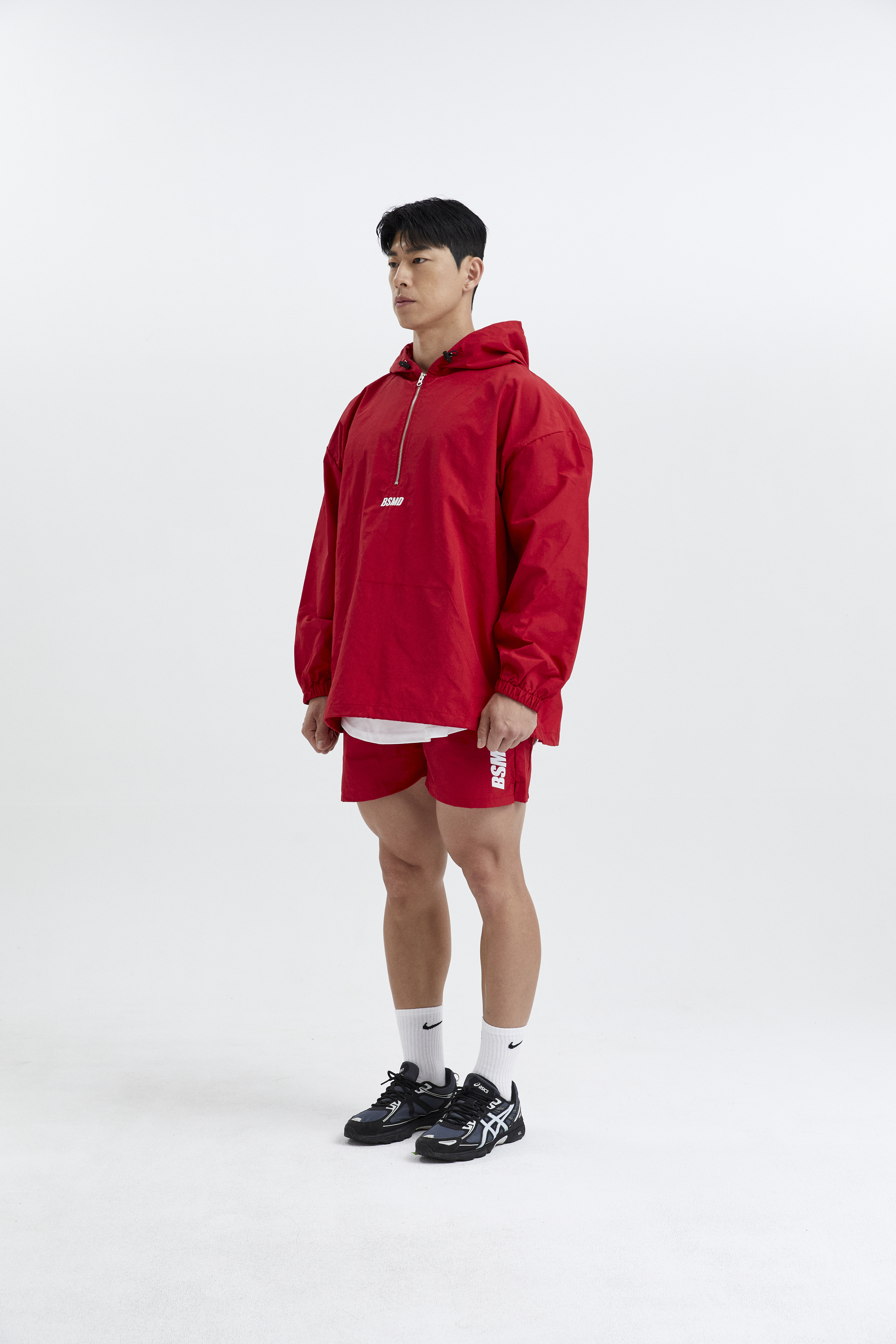 비스트모드 아노락 후드티 경량 바람막이 헬스 오버핏 짐웨어 BSMD 이미지 3