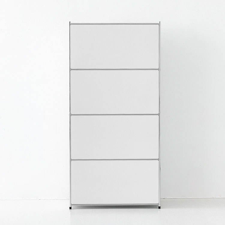 [4월 중순 입고예정] 모듈가구 심플리 4단 수납장 BC100 77x40x158, 4단, 퓨어화이트 2157.2667