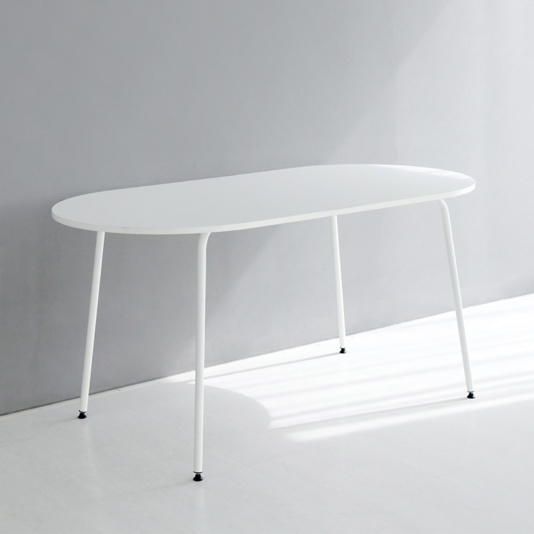 두게드 테이블 라운드 16080 화이트 + 빙그리 투명접이식의자 4인 세트