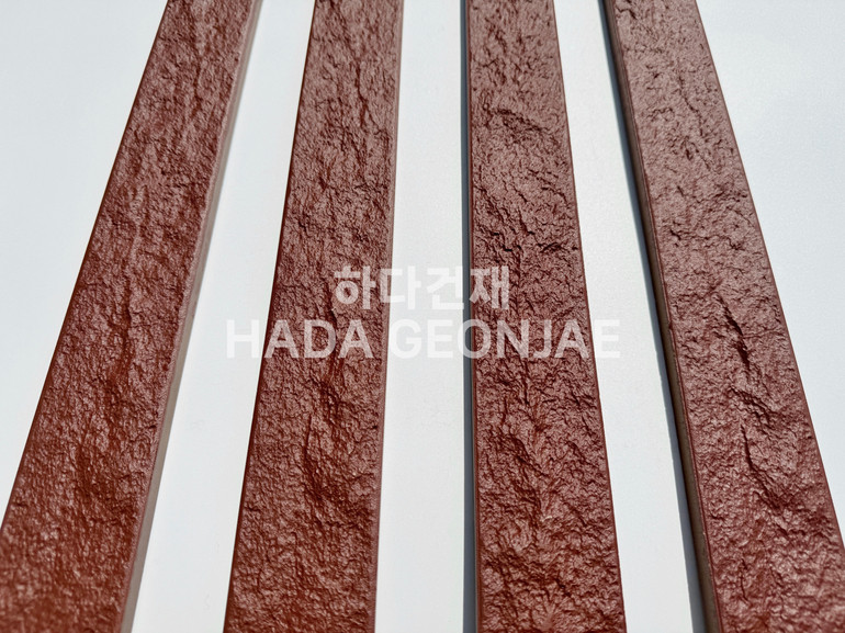 혹두기롱타일 440x50x13T 레드(적밤색) / 하다건재 세라믹타일