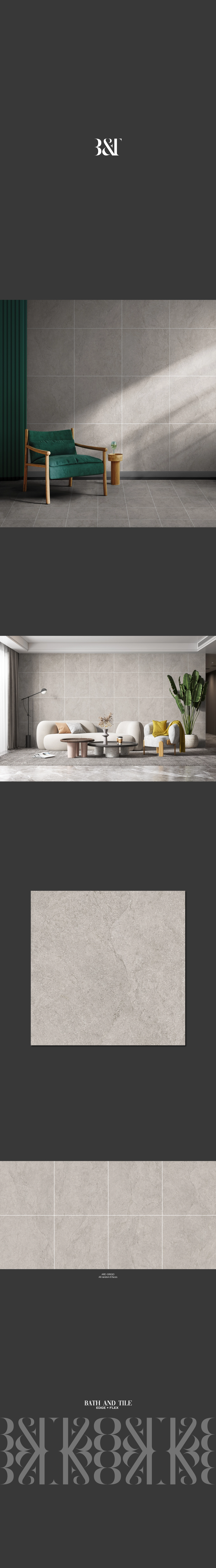 포세린 벽 타일 무광 그레이 BT-66004 (ARE 66 GRIGIO)NEW - 상세 이미지 3