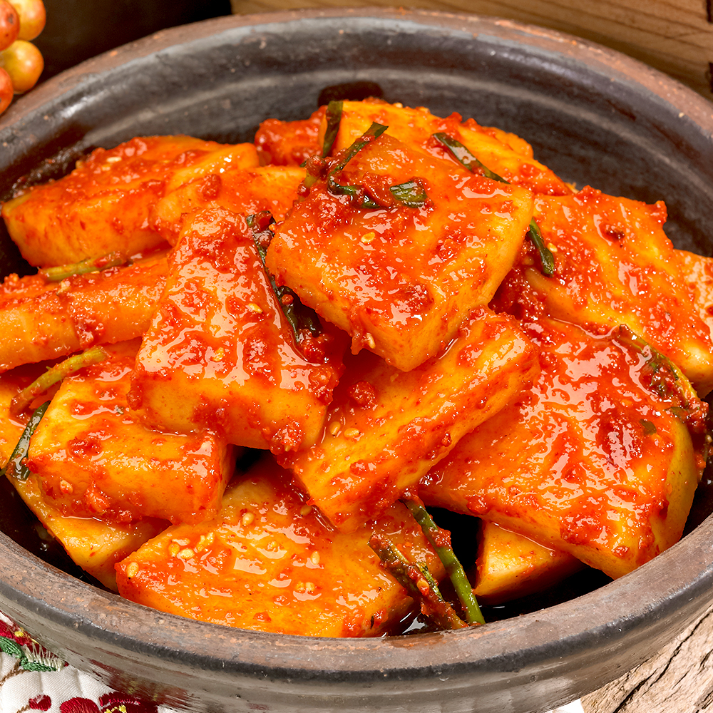 참가득 아삭한 경상도식 석박지 비지미 1kg 맛있는 통무 섞박지 깍두기 무 김장 김치주문 - 상세 이미지 3