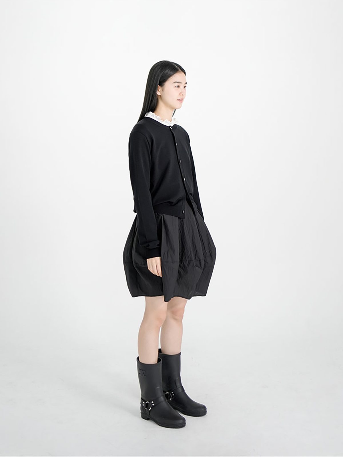 유노이아 EUNOIA SUMMER KNIT CARDIGAN BLACK : TRIPLESTORE