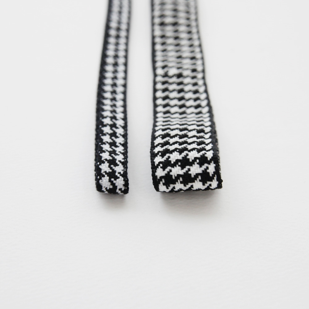 하운드 투스 체크 리본 폭1cm, 2.3cm 길이90cm 이미지 8