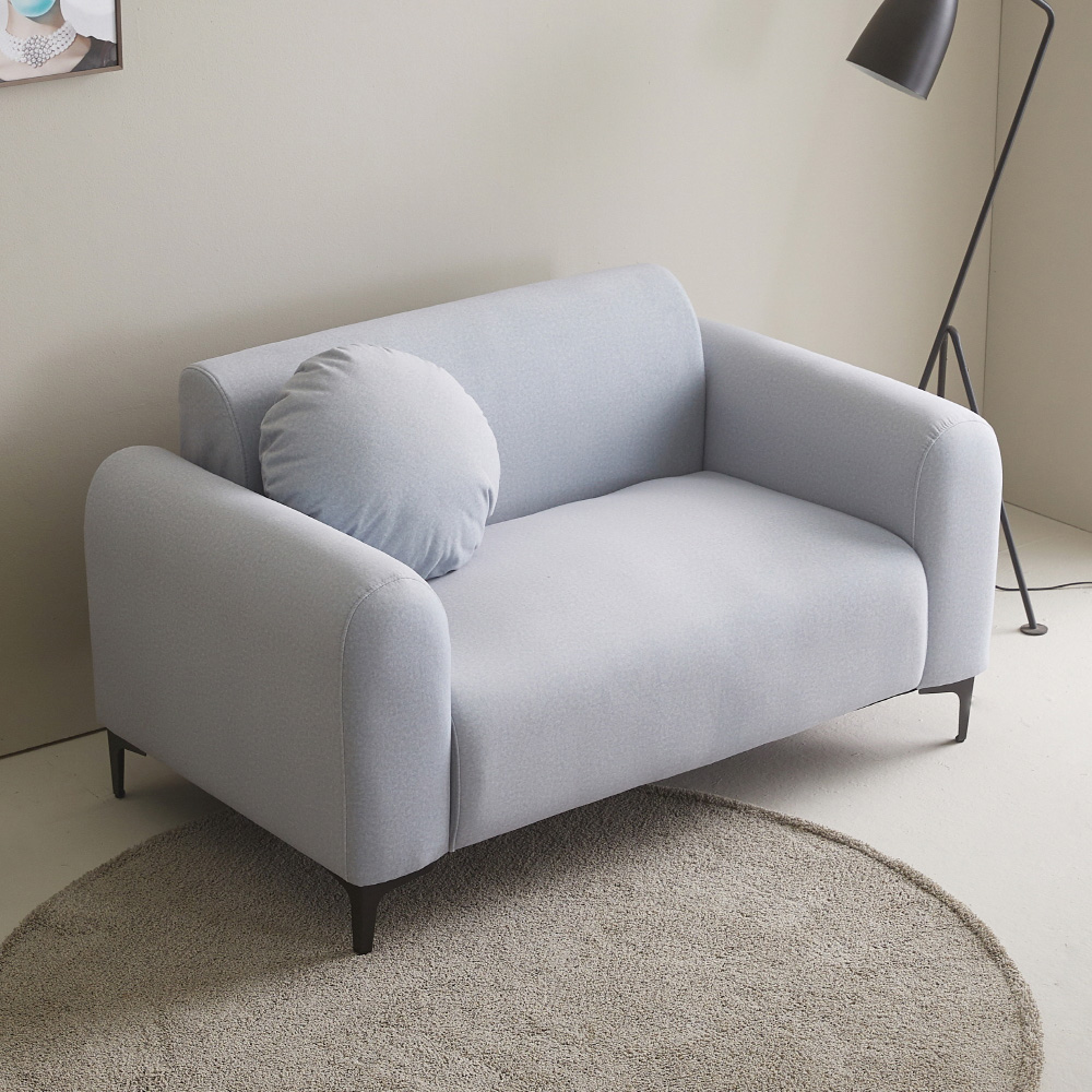 [방문설치] 라임 코모도 아쿠아텍스 패브릭 2인 쇼파 스툴미포함, 핑크