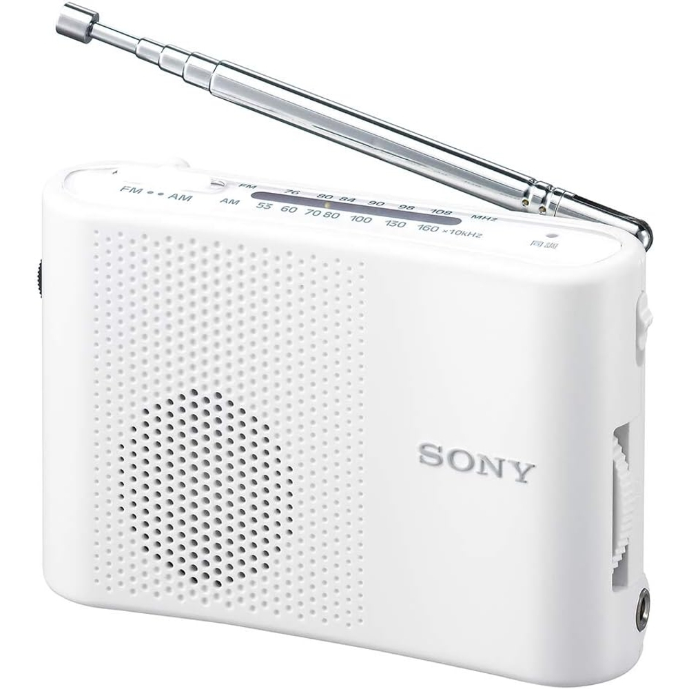 소니 SONY 소형 휴대용 미니 라디오 캠핑 운동 아웃도어 ICF51 화이트 - 상품 이미지