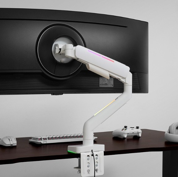 엔산마운트 NH-15 고중량 RGB 게이밍 G9 모니터암 싱글 듀얼 모니터거치대