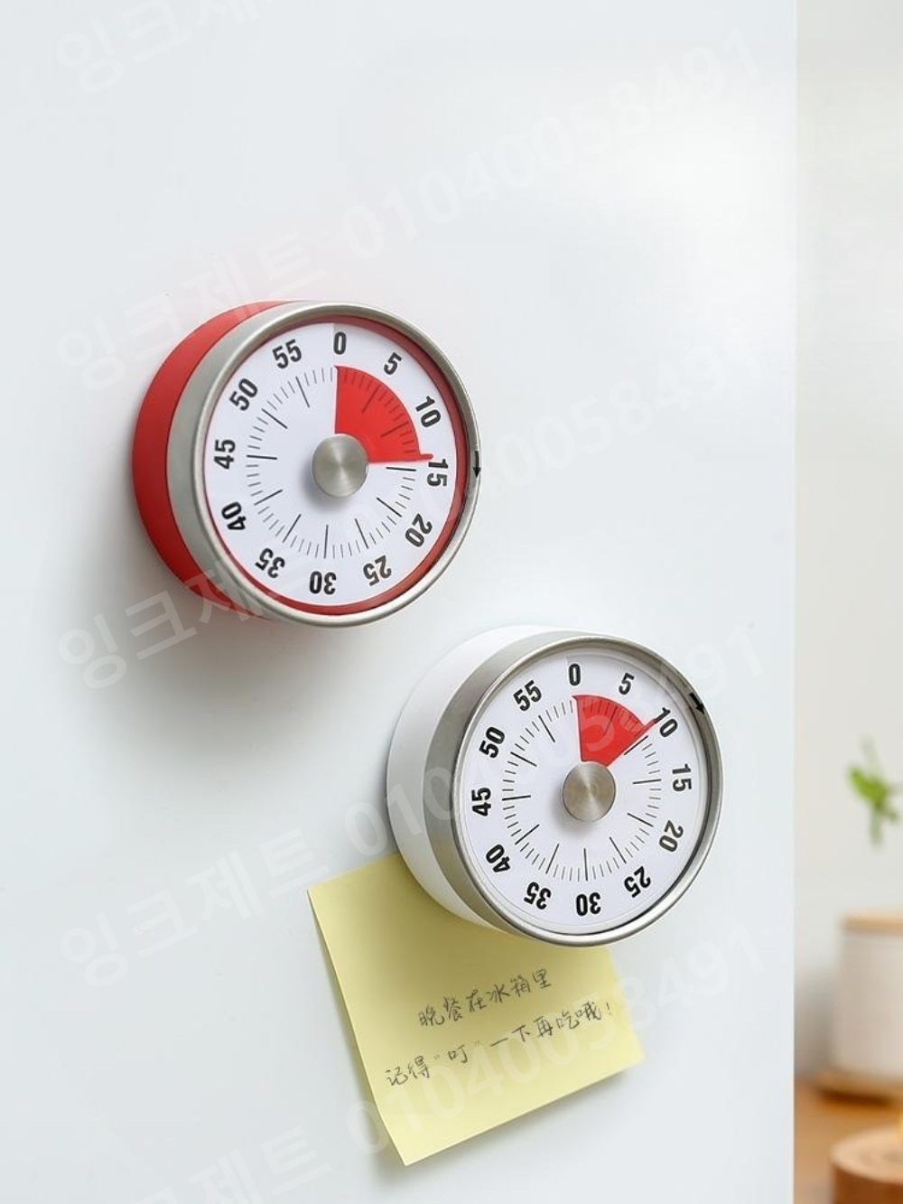 다이얼타이머 알람 교실 요리 자석 빈티지 심플 주방 - 상품 이미지