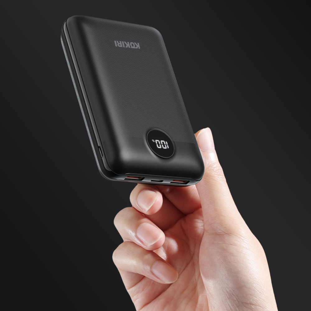 코끼리 20000mAh 보조배터리 미니 슬림 대용량 휴대용 고속 C타입 경량 가벼운 비행기