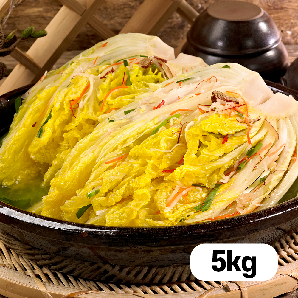 참가득 시원한 국산 백김치 5kg / 배추 물김치 가정식 밥도둑 반찬 저녁 반찬거리 주문 - 상품 이미지