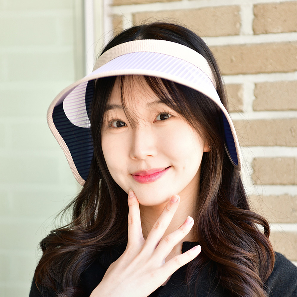 블랑피아 국내제작 UV차단 99.9% 자외선차단 봄 여름 여성 썬캡 여자 모자 햇빛가리개 - 상세 이미지 2