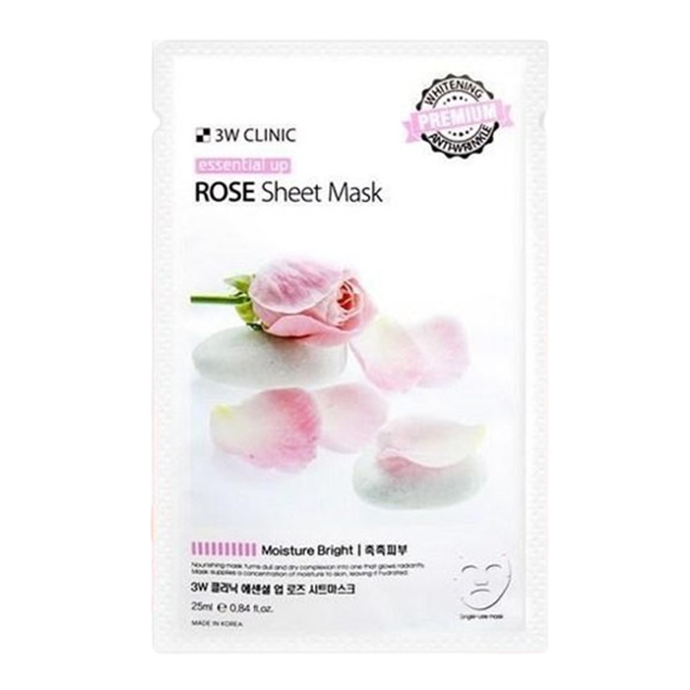 수분 팩 시트팩 순면 보습 25ml 로즈, 10매, 1개