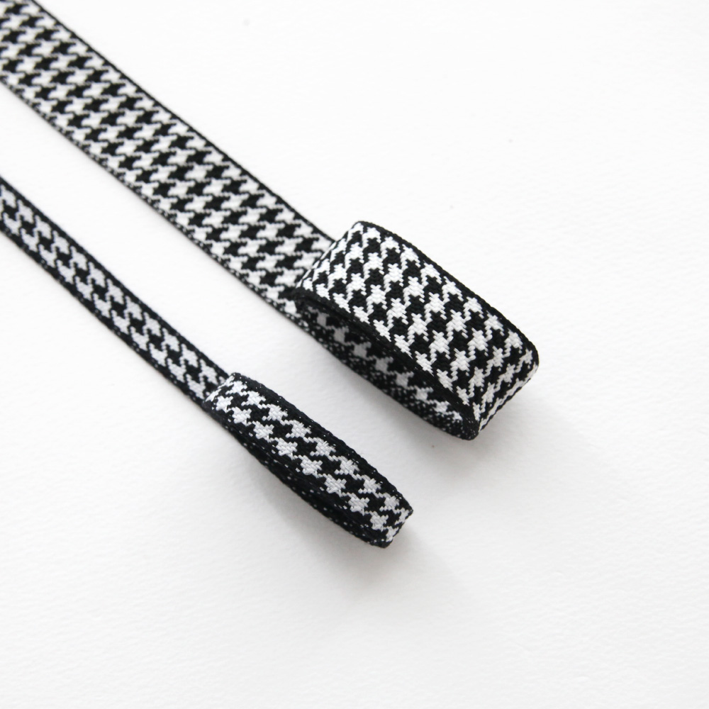 하운드 투스 체크 리본 폭1cm, 2.3cm 길이90cm 이미지 6