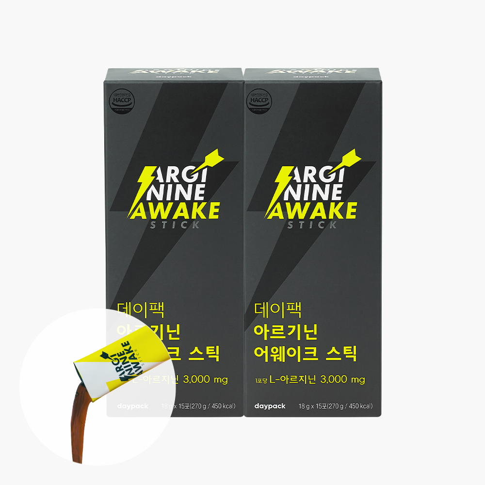 데이팩 아르기닌 어웨이크 스틱 액상 아르지닌 15포, 2개