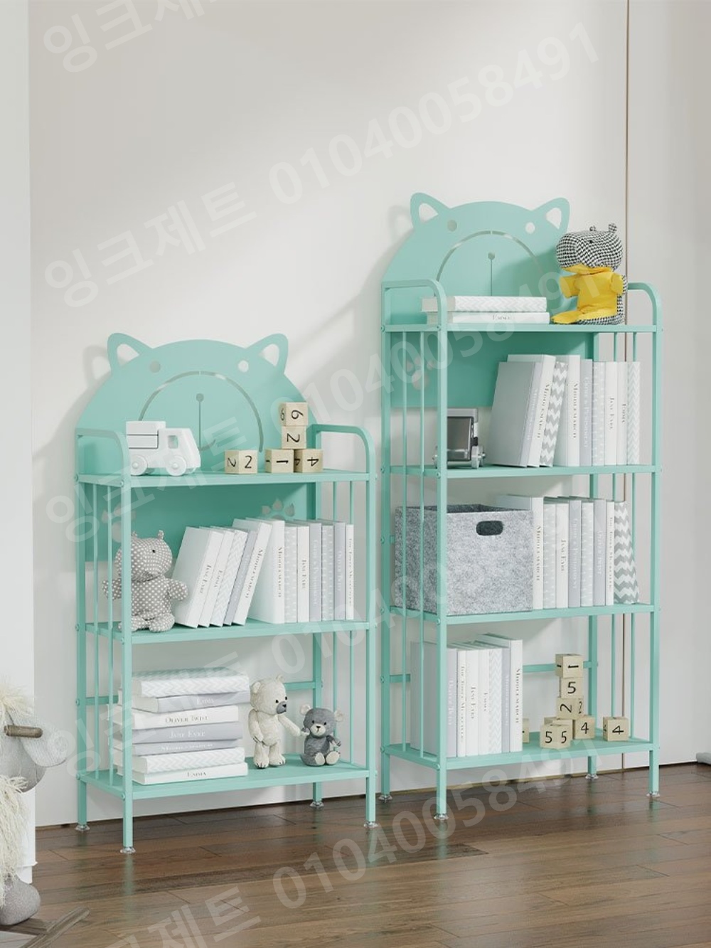 이동식 책선반 다용도 조립식 초등학생 곰돌이 책꽂이 - 상세 이미지 5