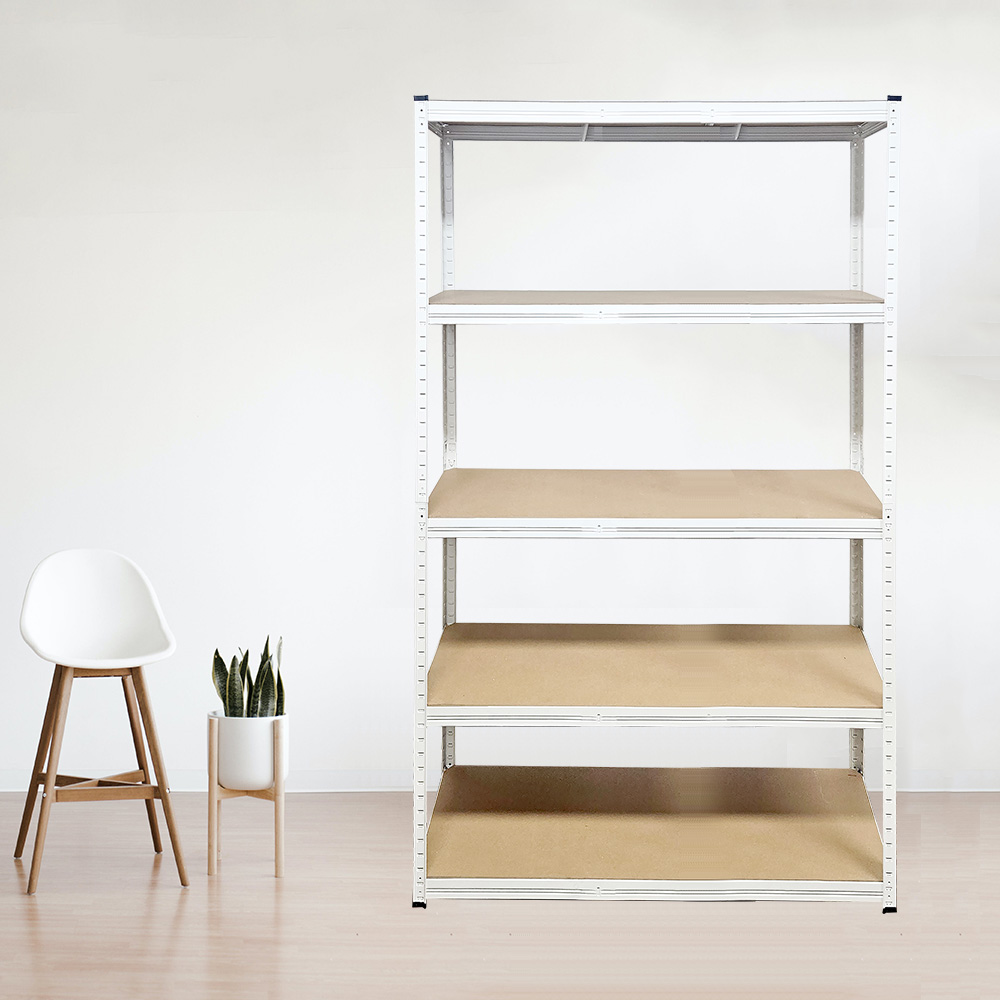 무볼트 철제선반 5단화이트 FRCW5-12418 조립식 앵글 선반 경량랙 페리코