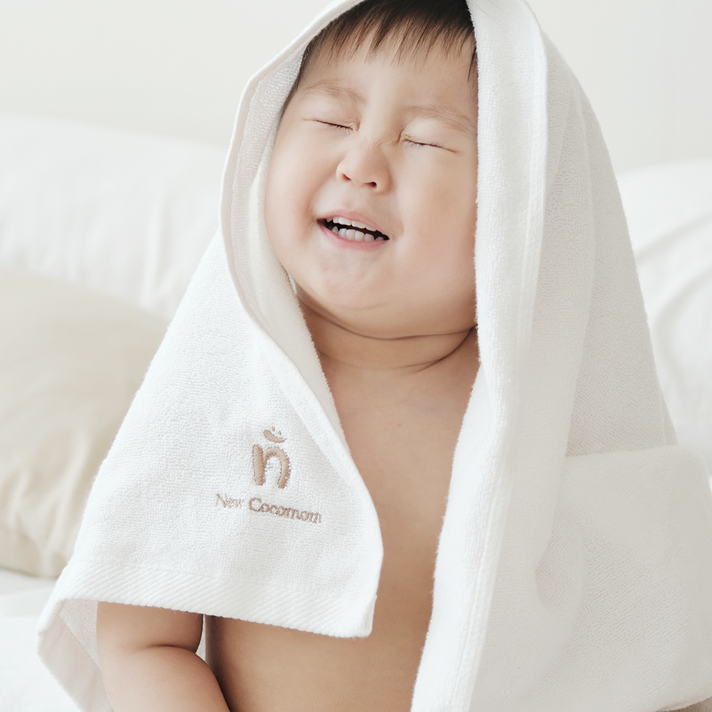 뉴코코맘 1+1 밤부100% 신생아목욕수건 무형광 아기목욕타올 대나무 뱀부타올