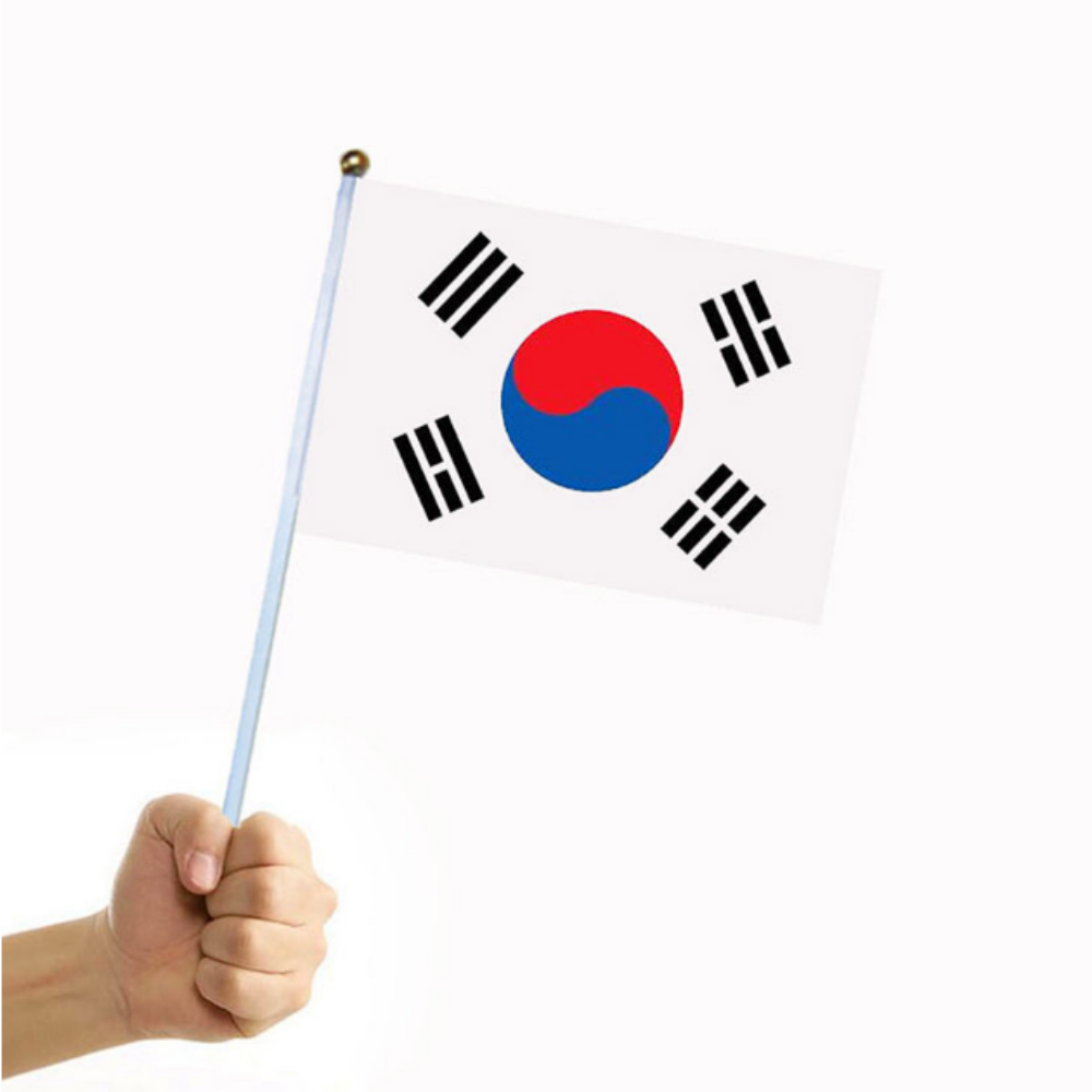 미니태극기깃발 손잡이식 응원체육대회 현충일행사용 광복절흔드는태극기 - 상품 이미지
