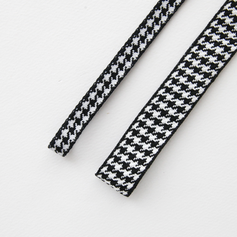 하운드 투스 체크 리본 폭1cm, 2.3cm 길이90cm - 상세 이미지 3