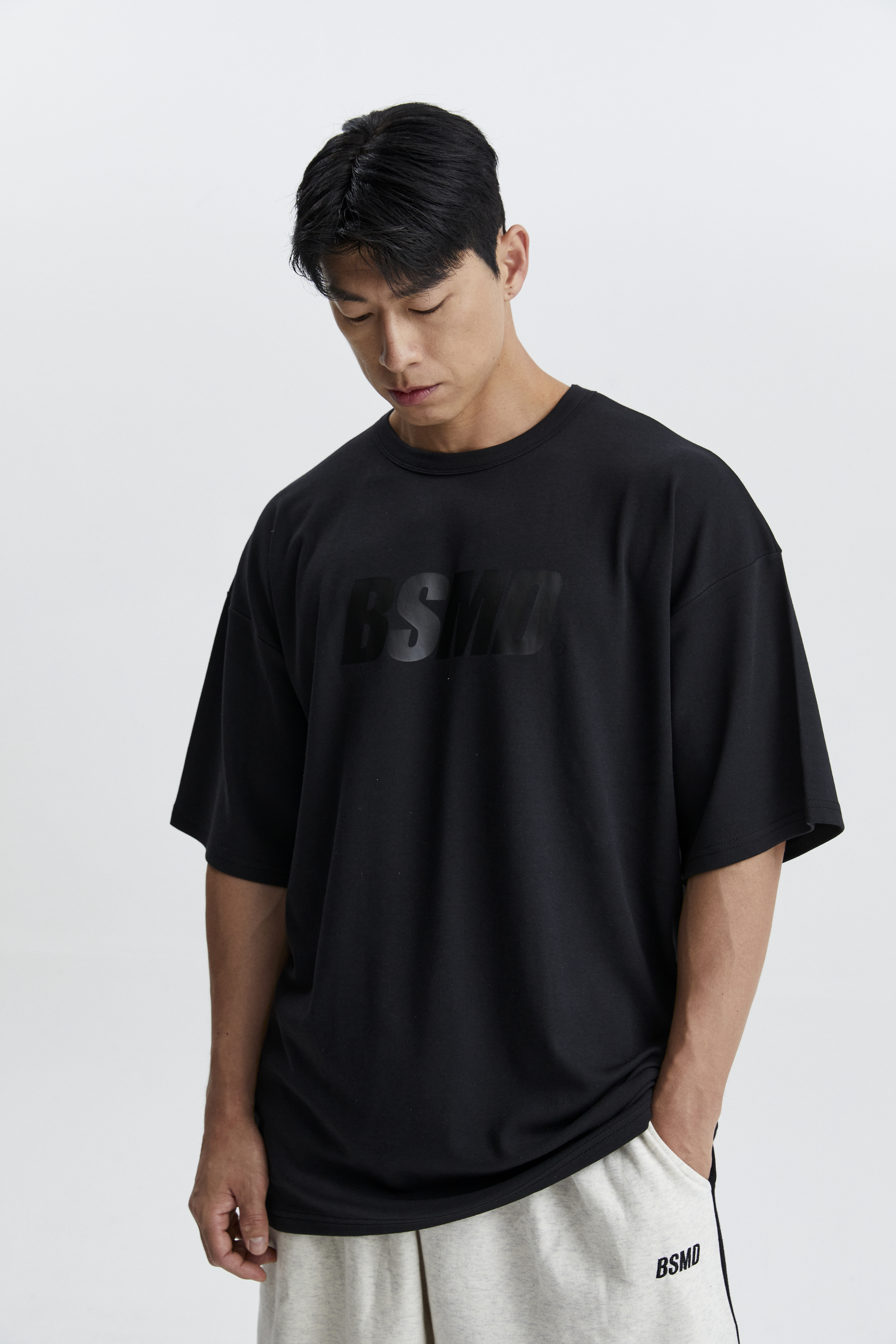 비스트모드 블랙에디션 헬스 오버핏 티셔츠 빅사이즈 짐웨어 BSMD 이미지 3