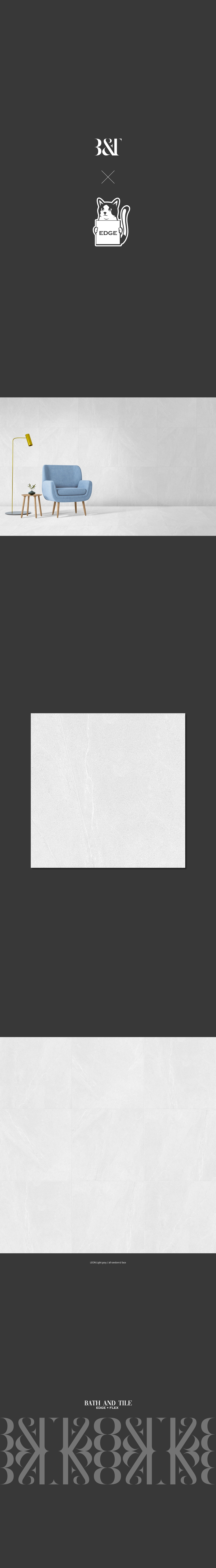 포세린 벽 타일 무광 라이트그레이 EDGE-LEON LGNEW - 상세 이미지 3