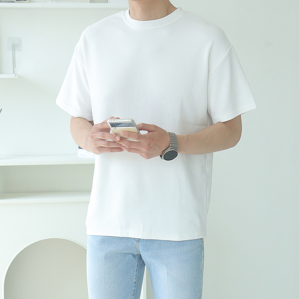 1+1 남자반팔티 빅사이즈 오버핏 커플 티셔츠 - 상세 이미지 2