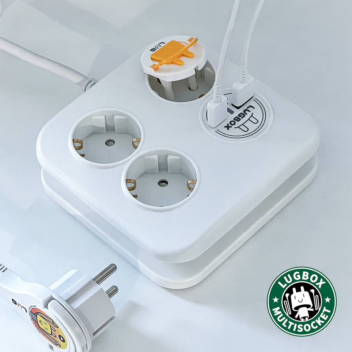 러그박스 납작 멀티탭 플러그 C타입 USB 디자인 납작한 멀티 플랫 콘센트 사각 1.4m
