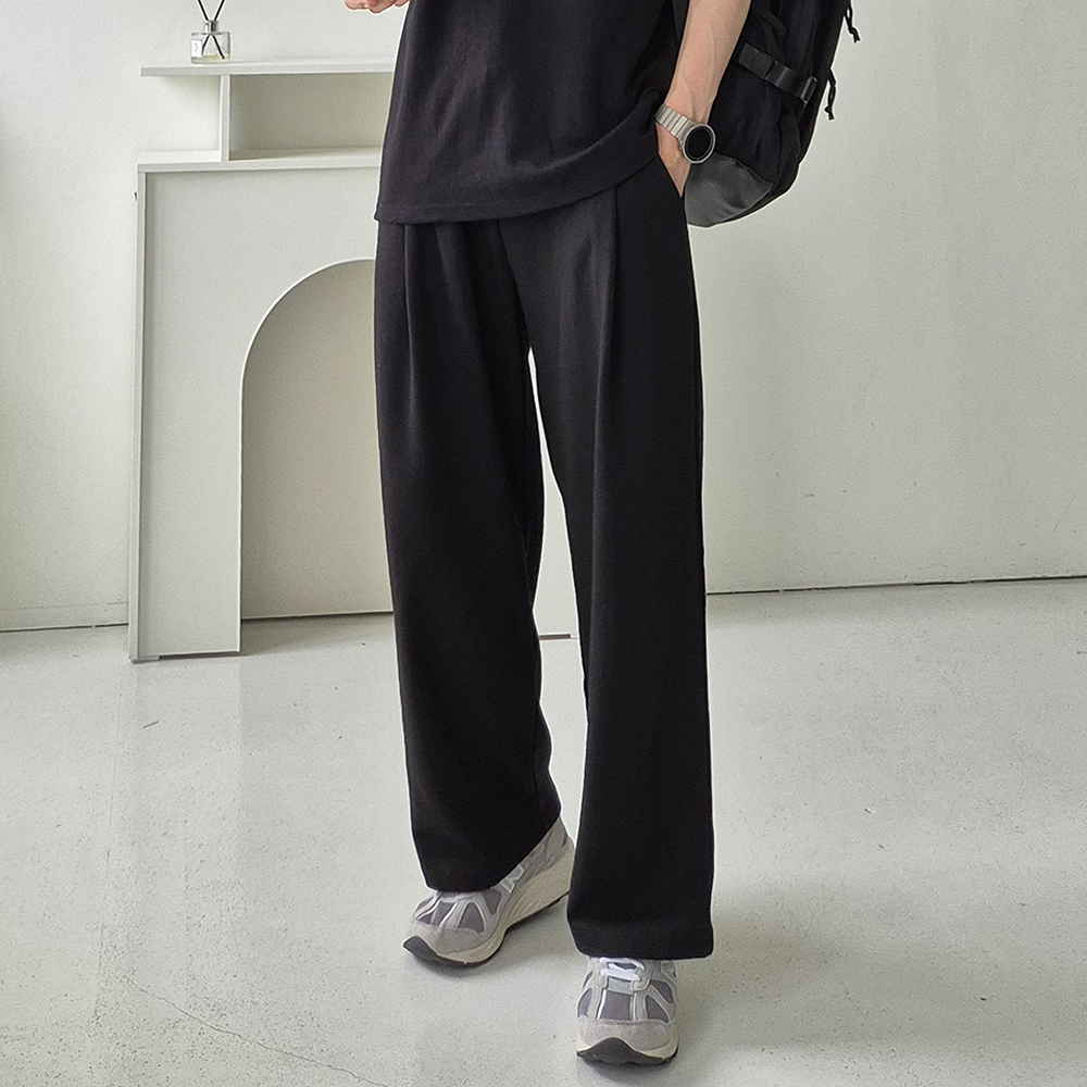 남자 와이드팬츠 트레이닝 밴딩 팬츠 바지 남성면바지 - 상세 이미지 2